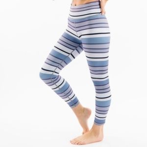 Purple Blue Horizon 24" light n tight high rise leggings zyia active size 8-10